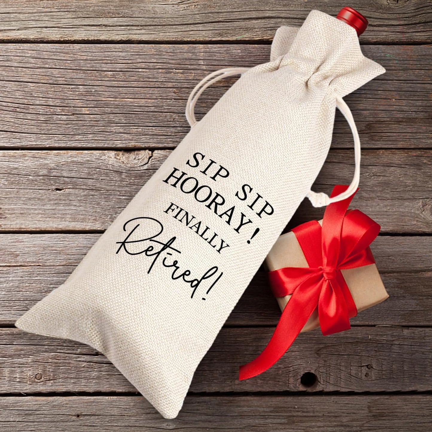 Retirement Gift Wine Bag, Best Retirement Gifts Farewell Leaving Gifts for Teacher Coworker Friend Colleagues Nurse Boss Retirees Work,Pairs Well With Retirement (Beige03)