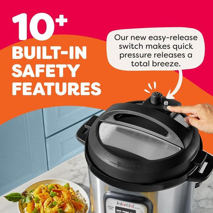 Instant Pot Duo Plus 9-in-1 Multicooker - Versatile Pressure Cooker & Rice Maker, 6 Quart, Stainless Steel