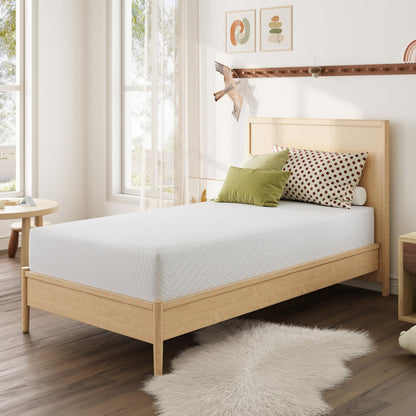 MLILY Twin Mattress in a Box, 10 inch Mattresses for Kids Bed Single Size Daybed Individual Bunk, Green Tea Memory Foam Medium Firm