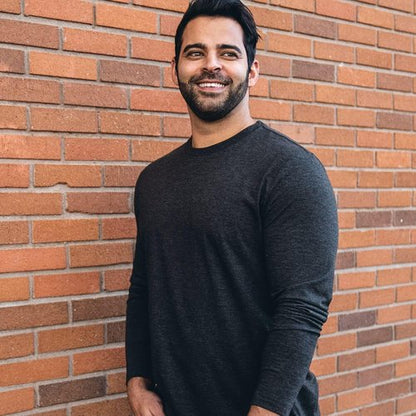 Fresh Clean Threads Men's Long Sleeve T-Shirt - Soft, Pre-Shrunk Cotton Blend | Classic Fit Tee