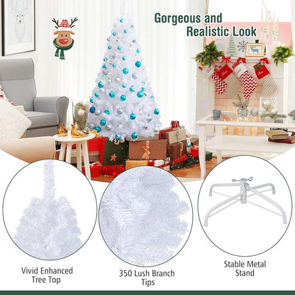 Costway 5ft Artificial PVC Christmas Tree with Stand - Indoor/Outdoor, White - Variation of THIS listing