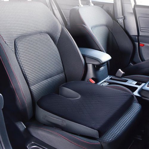 Kölbs Car Seat Cushion Truck Driver Cushion, Wedge Seat Cushion with Cutout for Coccyx Tailbone Pain Relief, Stylish Chic Jacquard Cover