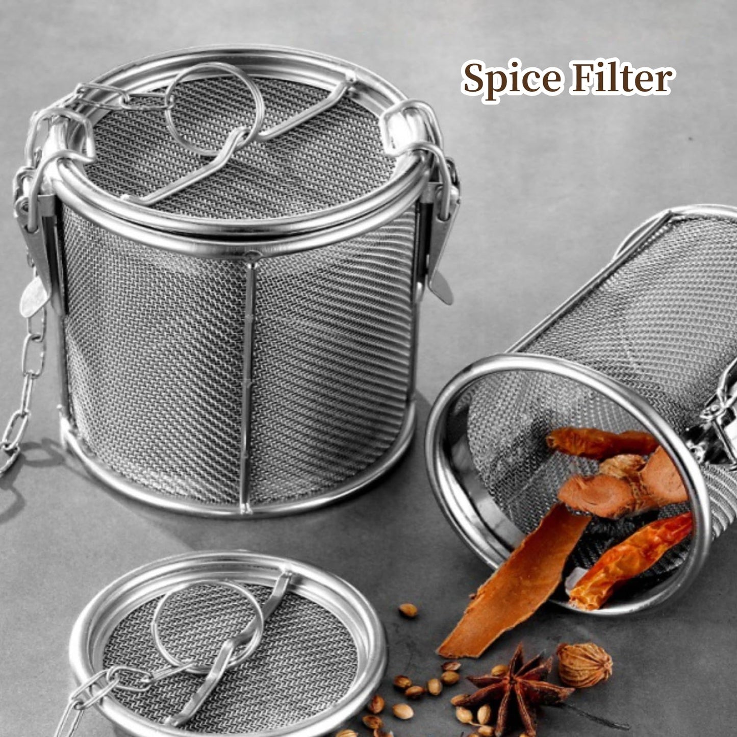 Spice Seasoning Strainer Stainless Steel Tea Strainer Soup Seasonings Seperation Basket Spice Filter