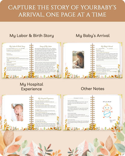 Pregnancy Journal by [Brand Name] - 82-Page Hardcover Memory Book for Expecting Moms | Thoughtful Gift for First-Time Moms