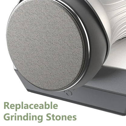 Rolling Knife Sharpener with Magnetic Base for Straight Blades - Knife Sharpener System for All Knife Collections - 2 Replaceable discs - Gripable Aluminum Body, Offers 15/18/20/25 Degree Sharpening