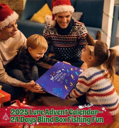 Fishing Lure Advent Calendar 2025 - 24 Days of Premium Bait | Perfect Christmas Gift for Anglers
