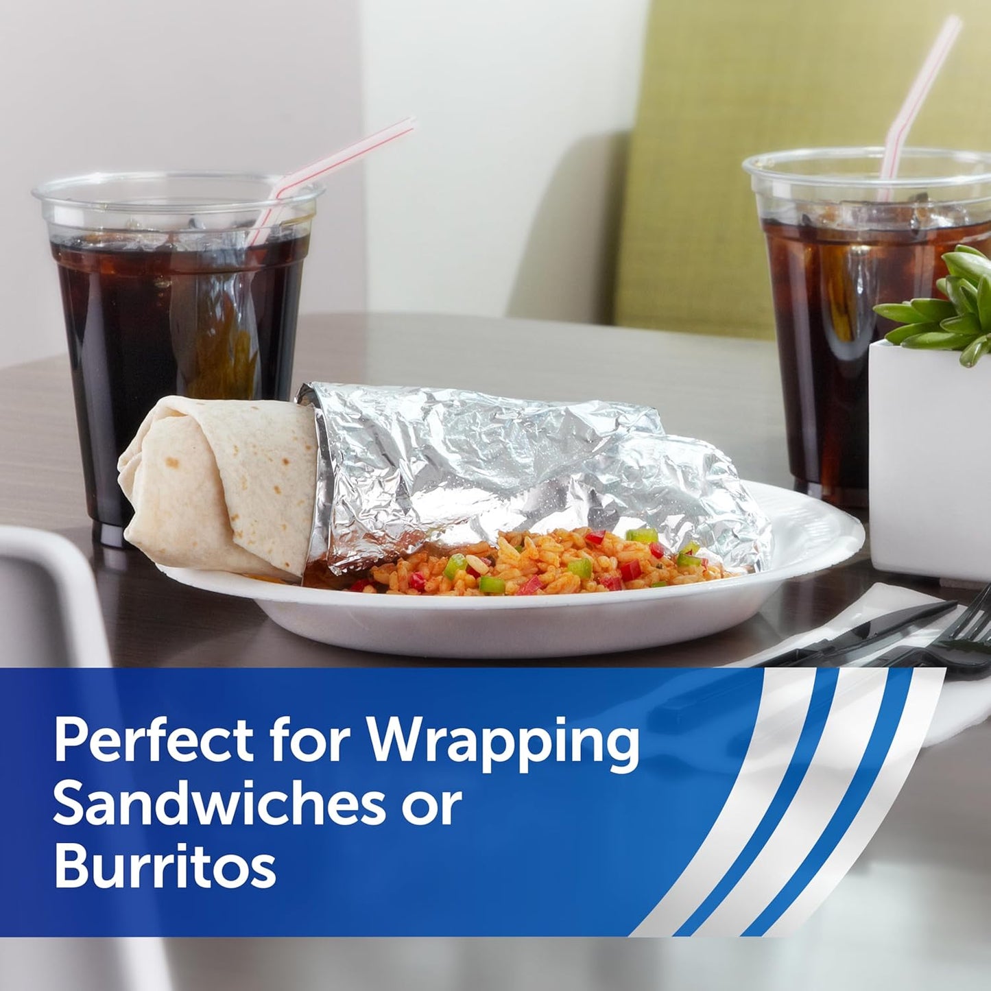 Reynolds Pre-Cut Aluminum Foil Sheets - Perfect for Catering & Restaurants | 12 x 10.75 Inches, 500 Ct.