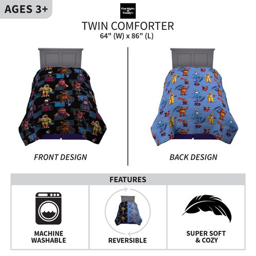 Franco Kids Bedding Soft Microfiber Comforter, Twin, Five Nights At Freddy's