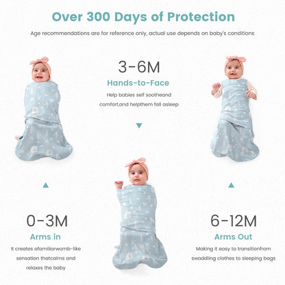 Skiennix Baby Swaddle Sleep Sack - 1.0 Tog Wearable Blanket for Newborns 0-3 Months | Reduces Startle Reflex