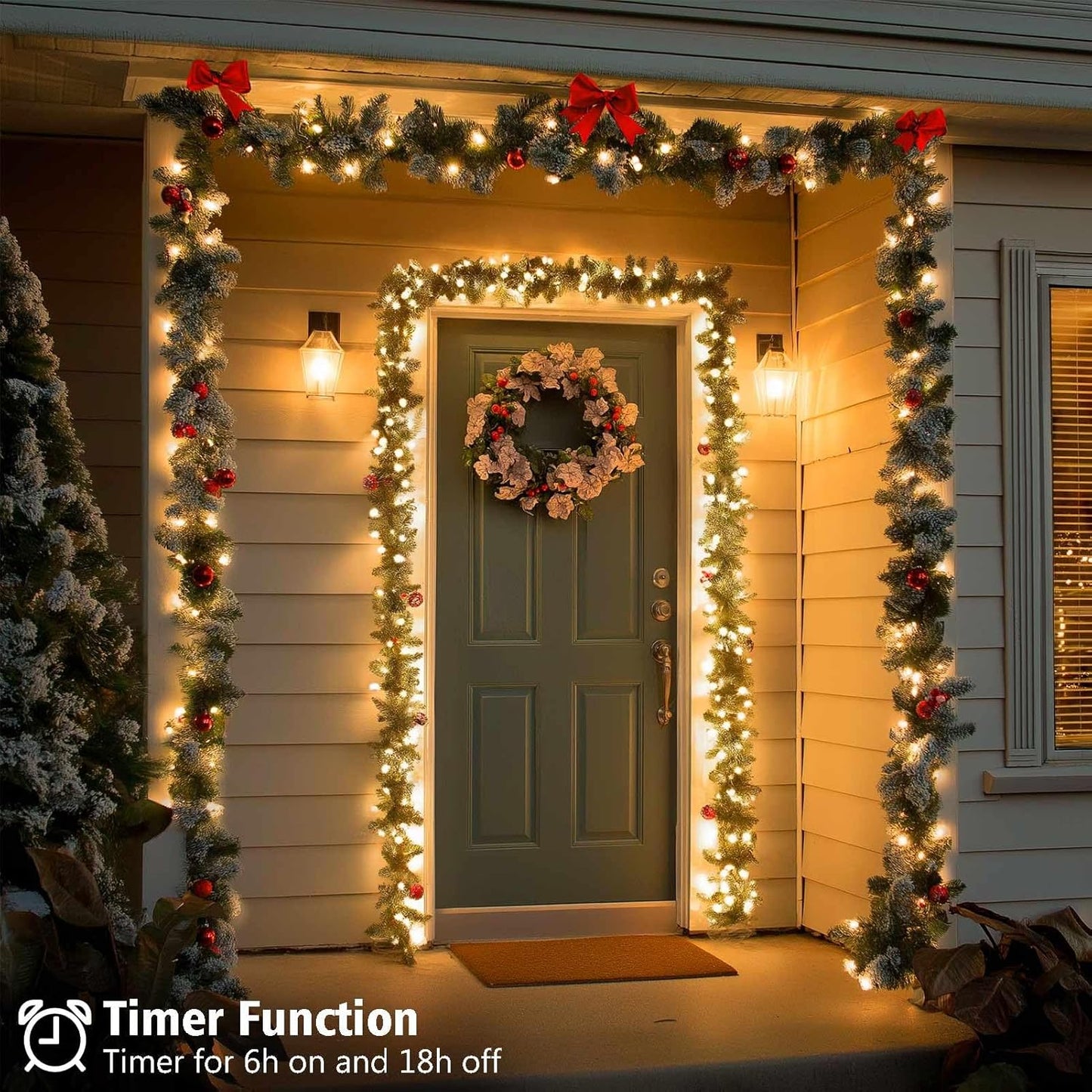 Timer Fairy Lights - 50 LEDs 16.4Ft Silver Copper Wire String Lights | Battery Operated with 5 Lighting Modes for Christmas & Weddings