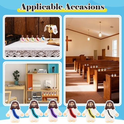 HSDJLXZ 36 Pack Little Jesus Figurines in Bulk, Mini Jesus Loves You Figures, Small Jesus Figurines, Tiny Jesus Figures for Church Christmas Party Favors Religious Easter Gifts for Egg Stuffers