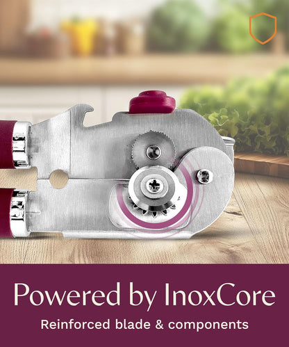Skiennix Premium Multifunction Magnetic Can Opener | Heavy-Duty Stainless Steel with Easy Turn Knob - Mauve