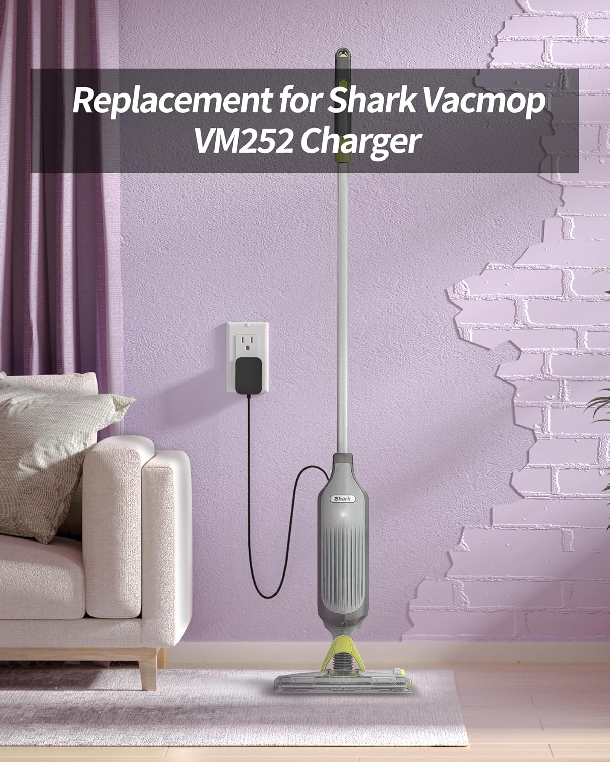 Shark VM252 Cordless Hard Floor Vacuum Mop Charger - Magnetic Design for Easy Use