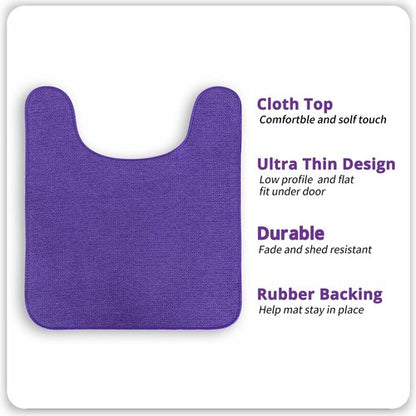 Bosap Toilet Rugs U Shaped Bathroom Rug,Machine Washable Non Slip Quick Dry Super Absorbent Ultra Thin Toilet Mats for Bathroom Toilet.Purple,1'8"x2'(20x24inch)