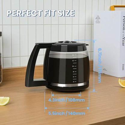 14-Cup Replacement Carafe Compatible with Cuisinart Coffee Maker Models DCC-3200, DCC-3200P1, DCC-2200, DCC-2600, DCC-2800 and CBC-7000PCFR Model# DCC-2200RC-1