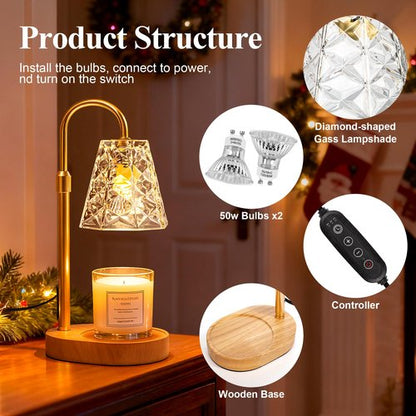 ESUNYD Candle Warmer Lamp with Timer, Birthday Gifts for Women Mom, House Warming Gifts New Home, Wax Melt Warmer for Scented Jar