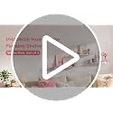 Moon Phase Floating Shelves Set of 3 - White Pink Wall Storage Decor