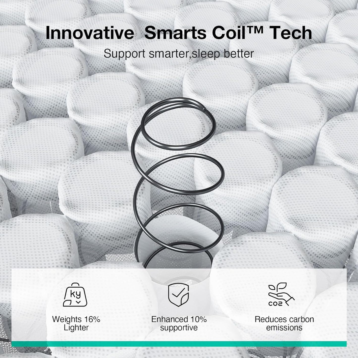 Novilla Twin Hybrid Mattress - 8 Inch Gel-Infused Memory Foam & Pocketed Coils for Back Pain Relief | CertiPUR-US Certified