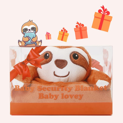 Pro Goleem Sloth Security Blanket - Soft Lovey for Newborns | 14-Inch Snuggle Toy for Boys and Girls