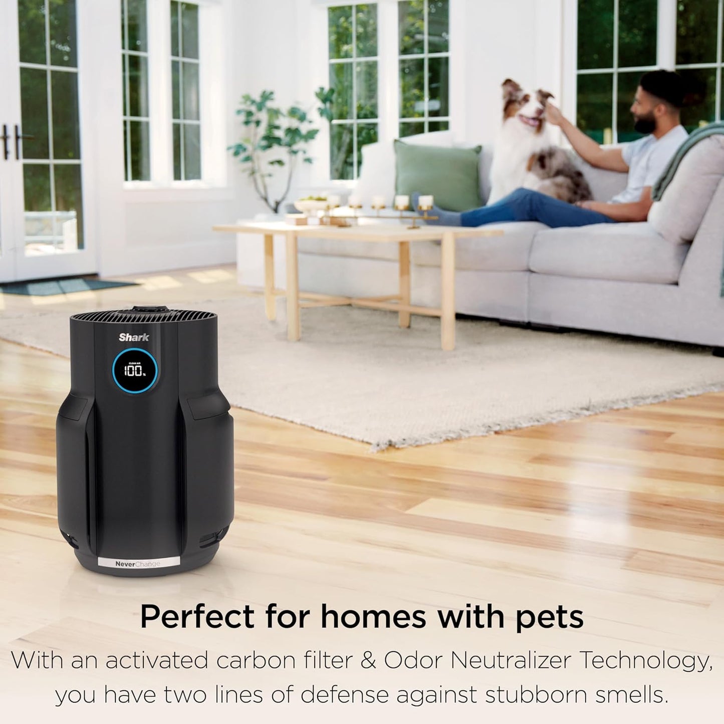 Shark Air Purifier - HEPA-Exceeding Filter for Large Rooms | Captures Dust, Odor, Smoke & Pet Dander