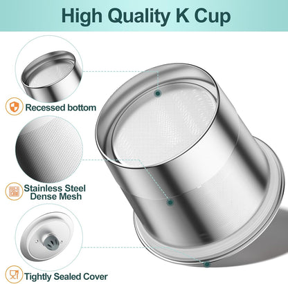 RETHONE K Cup Reusable Coffee Pods - Stainless Steel Compatible with Keurig 1.0 & 2.0 | 1 Pack