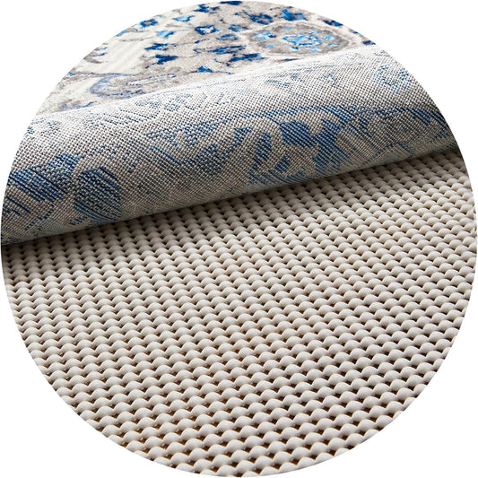 Veken Round Rug Pad Gripper - 7x7 Ft Non-Slip Mat for Hardwood & Tile Floors | Thick Anti-Skid Design