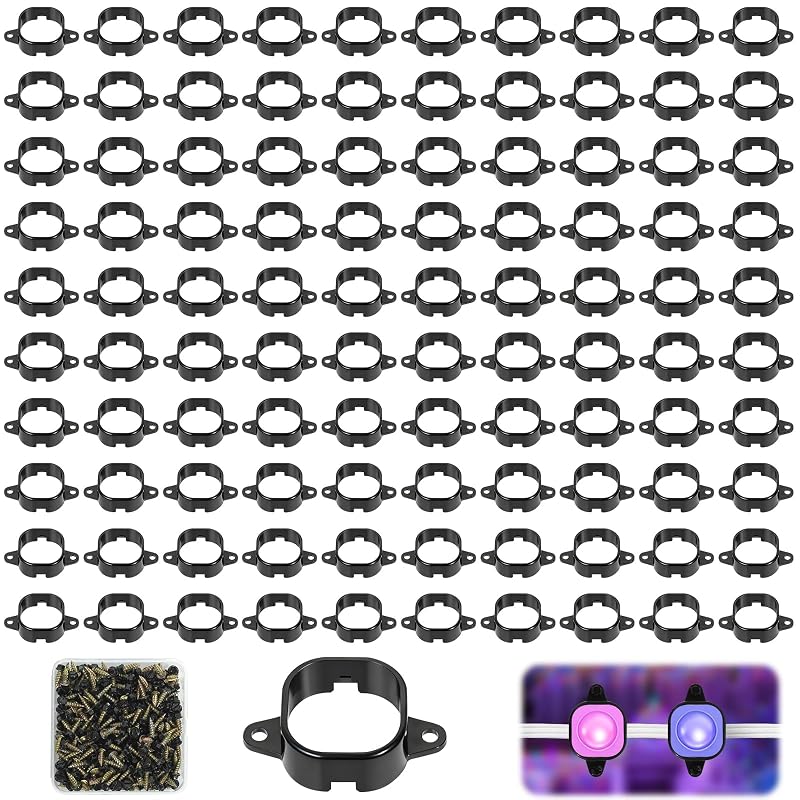 65-Pack Govee Pro Outdoor Light Bracket Clips with Screws - PRERUICHI Mounting Hardware for H706/H806