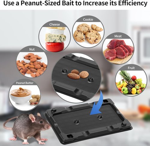 LULUCATCH Mouse & Insect Traps - 12 Pack of Non-Toxic, Heavy-Duty Sticky Traps for Indoor Use