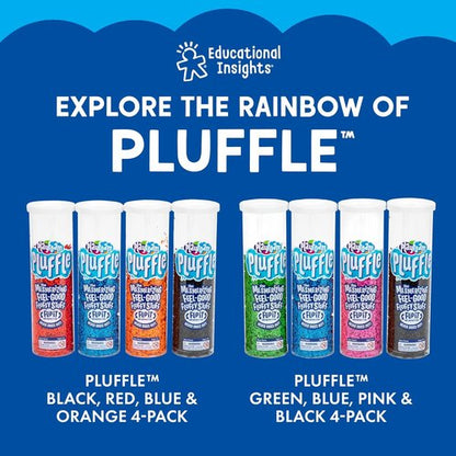Educational Insights Pluffle® Mini 8-Pack - Mess-Free Sensory Foam Set for Toddlers | Ideal for Home or Classroom Fun
