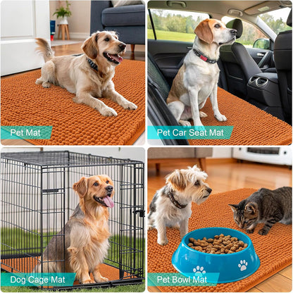 OLANLY Dog Door Mat - Absorbent Non-Slip Chenille Mat for Muddy Paws | 59x32, Quick Dry, Indoor Entryway Carpet