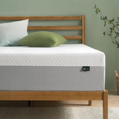 Zinus 12 Inch Green Tea Essential Memory Foam Mattress - Queen Size, Breathable & Fiberglass Free