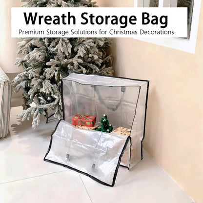 4 Pack Wreath Storage Bags by [Brand Name] - 26 Inch, 90L Capacity with Reinforced Handles & Smooth Zippers | Foldable for Christmas & Seasonal Wreaths