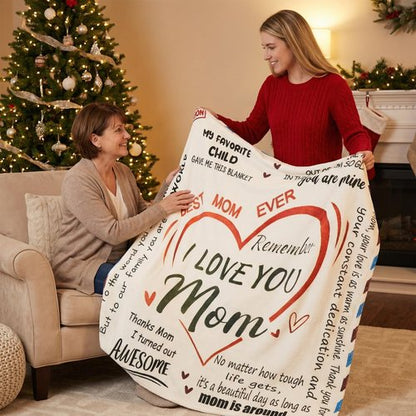 Mothers Day Blanket, Super Soft Throw Blanket,Mother's Day,Anniversary and Birthday Gifts for Mom from Daughter Son, Warm Personalized (60x80)
