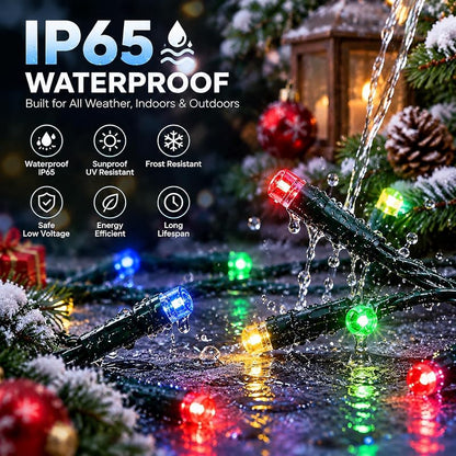 Dazzle Bright 132ft 400 LED Outdoor Christmas String Lights - 8 Modes, Waterproof