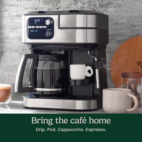 Cuisinart Coffee Center Barista Bar - 4-in-1 Coffee Maker with Single-Serve Pod Compatibility | Black