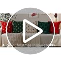 Christmas Pillow Covers 18x18 Set of 2 Beige Faux Fur Holiday Decor
