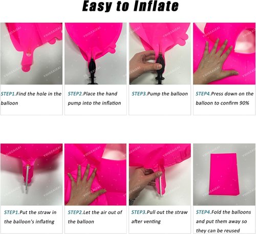 Fluorescent Pink 34th Birthday Balloons - 40" Helium Foil Decorations for Boys & Girls
