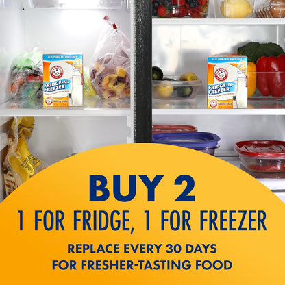 Arm & Hammer Baking Soda Odor Absorber - Fridge & Freezer Freshness | 14 oz, Pack of 12