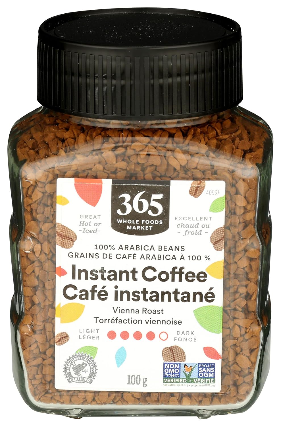 365 by Whole Foods Market - Dark Roast Instant Coffee - Rich Flavor, 3.5 Ounce
