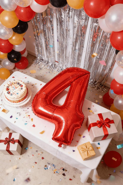 Regine Switzerland 40-Inch Red Number 1 Balloon - Perfect First Birthday Decoration for Girls