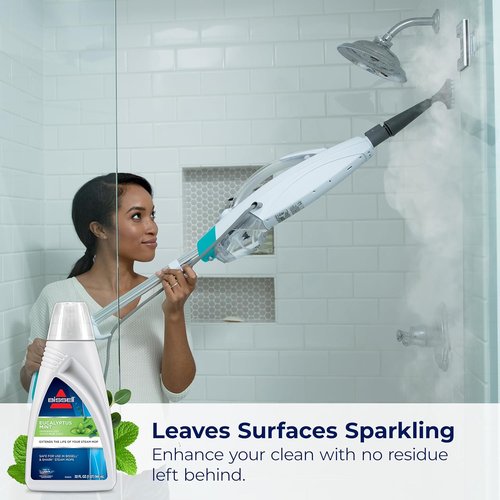 BISSELL Eucalyptus Mint Demineralized Steam Mop Water - 32 Ounces | Pure Cleaning Power