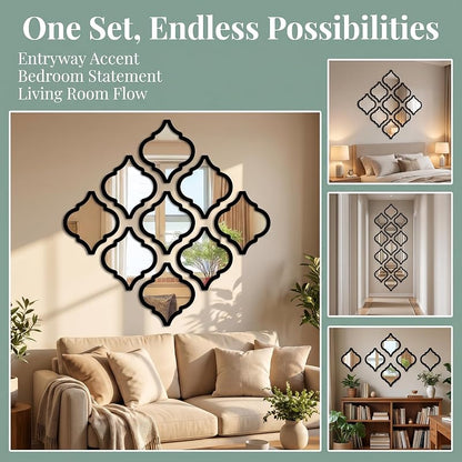 Large Decorative Round Mirror for Wall Decor