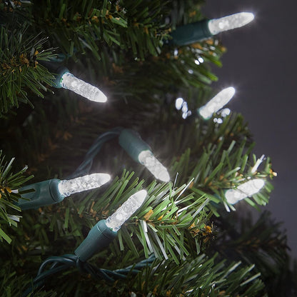 Skiennix 24 Ft M5 LED Christmas Lights - 70 Count Cool White Mini String | Indoor/Outdoor Use
