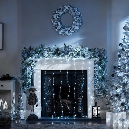 FUYO Fairy String Lights - 300 LED Waterproof Bedroom Decor with 8 Lighting Modes | White