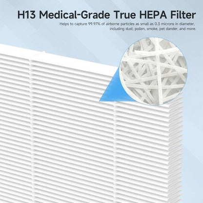 APH4000 Replacement Filter by KNKA - 2-in-1 H13 True HEPA & Activated Carbon with 6 Aroma Pads