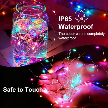 Skiennix 8 Pack Fairy Lights - 7ft 20 LED Waterproof Mini String Lights for Weddings & Parties