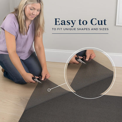 Veken Rug Pad Gripper - Non-Slip 8x10 Ft Mat for Hardwood & Tile Floors | Thick Anti-Skid Design