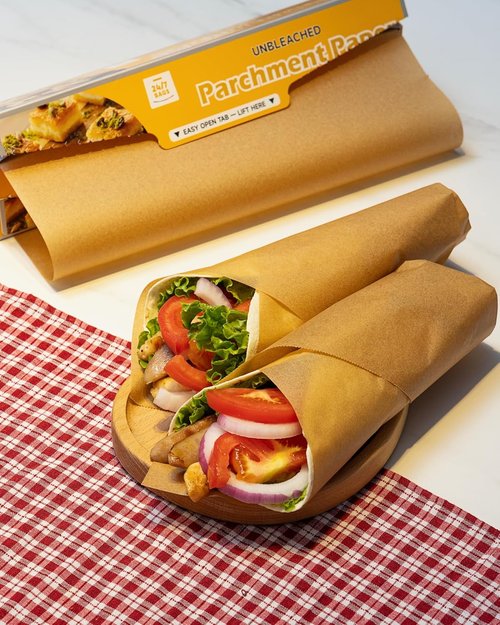 24/7 Bags Parchment Paper Roll - 150 Sq Ft Non-Stick Unbleached Food Safe with Serrated Cutter