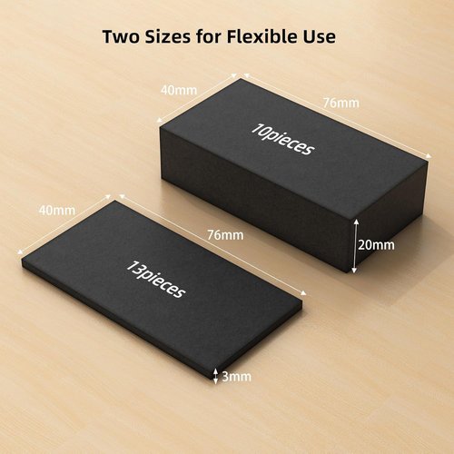 Furniture Wall Protectors, IPEROT 23Pcs EVA Foam Headboard Stoppers for Wall, Bed Stoppers for Headboard, 10Pcs (20mm Thick)+13Pcs (3mm Thick) Couch Wall Protector, Black Headboard Bumper