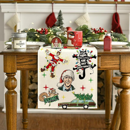 13x108 Inch Linen Table Runner - Christmas Holiday Decor, White (Variation: White+13"x108")